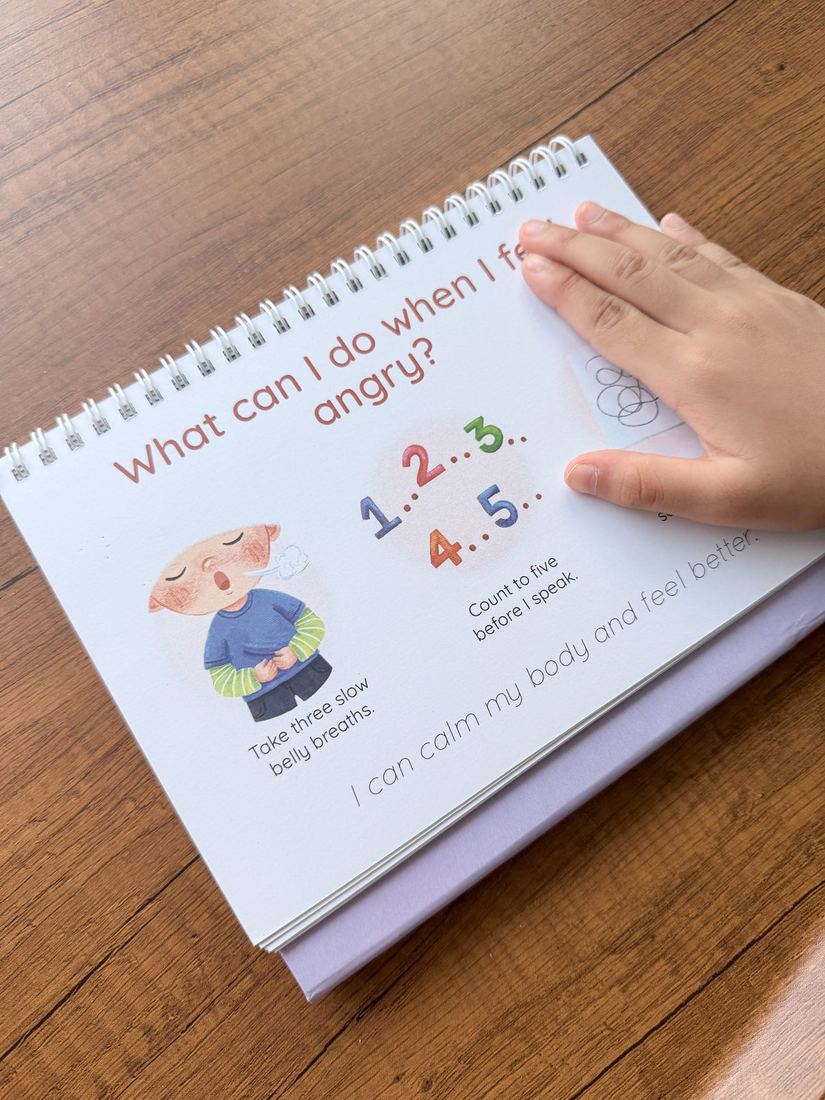 Child hand on coping page
